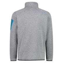 CMP Fleece Jacket Knit-Tech with Stand-Up Collar Light Grey Men