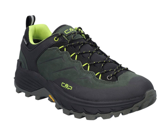 CMP Trekking-Wanderschuhe Huranus Low WP (Nubukleder, wasserdicht) dunkelgrün Herren