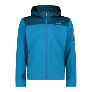 CMP Softshell Jacket Light with Hood (windproof, waterproof) reef blue Men