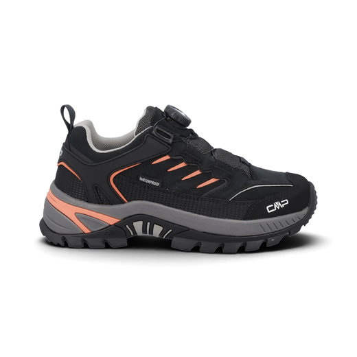 CMP Wanderschuhe Rigel 2.0 Low Fitgo WP Trekking (wasserdicht) schwarz/pfirsichrosa Damen