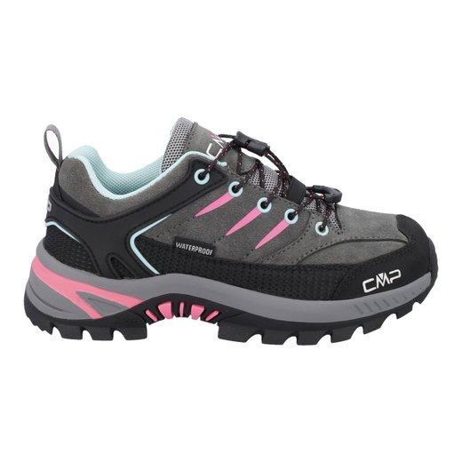 CMP Wanderschuhe Rigel 2.0 Low WP (Veloursleder, wasserdicht) grau/rosa Kinder