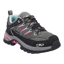 CMP Wanderschuhe Rigel 2.0 Low WP (Veloursleder, wasserdicht) grau/rosa Kinder