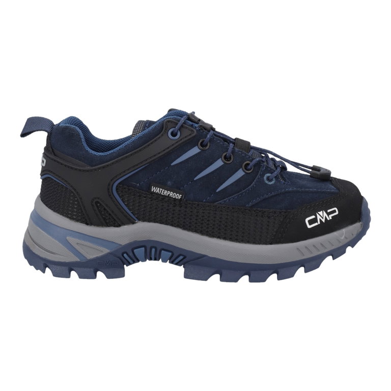 CMP Buty trekkingowe Rigel 2.0 Low WP (skóra zamszowa, wodoodporne) ciemnoniebieskie dziecięce
