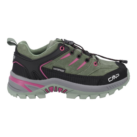 CMP Wanderschuhe Rigel 2.0 Low WP (Veloursleder, wasserdicht) grün/pink Kinder