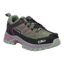 CMP Wanderschuhe Rigel 2.0 Low WP (Veloursleder, wasserdicht) grün/pink Kinder