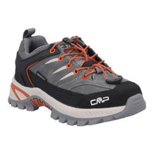 CMP Wanderschuhe Rigel 2.0 Low WP (Veloursleder, wasserdicht) grau/orange Kinder