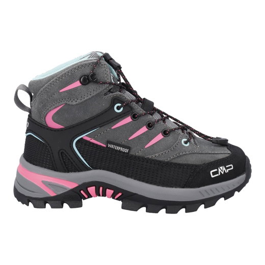 CMP Wanderschuhe Rigel 2.0 Mid WP (Veloursleder, wasserdicht) grau/rosa Kleinkinder Mädchen