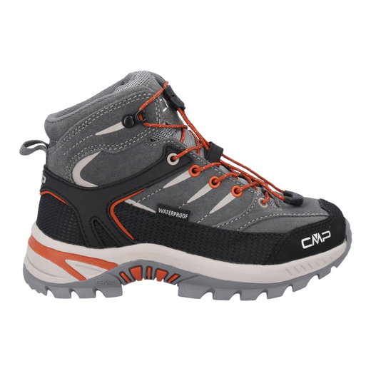 CMP Wanderschuhe Rigel 2.0 Mid WP (Veloursleder, wasserdicht) grau/orange Kinder