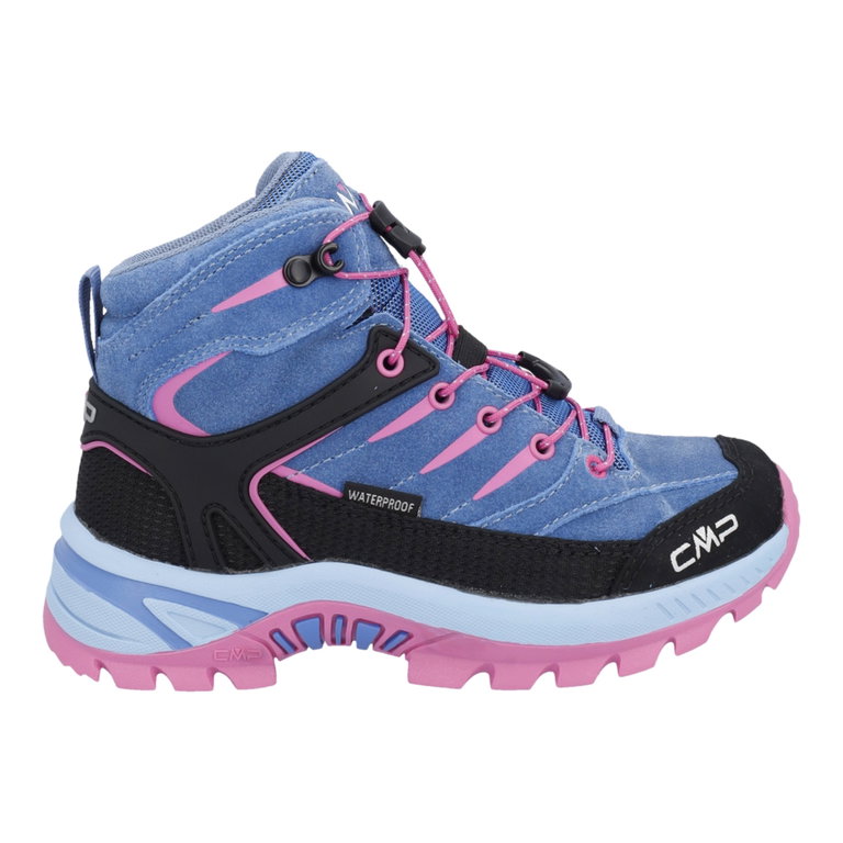CMP Wanderschuhe Rigel 2.0 Mid WP (Veloursleder, wasserdicht) blau/pink Kleinkinder Mädchen