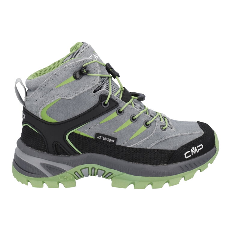 CMP Wanderschuhe Rigel 2.0 Mid WP (Veloursleder, wasserdicht) grau/grün Kleinkinder