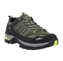 CMP Wanderschuhe Rigel Low WP (Trekking, wasserdicht) dunkelgrün/schwarz/fluogelb Herren