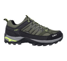 CMP Wanderschuhe Rigel Low WP (Trekking, wasserdicht) dunkelgrün/schwarz/fluogelb Herren