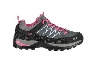 CMP Buty trekkingowe Rigel Low WP (Trekking, wodoodporne) szare/fuksjowe damskie