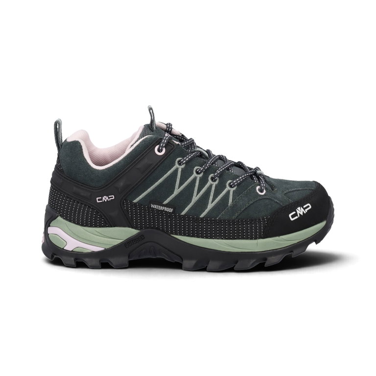 CMP Wanderschuhe Rigel Low WP (Trekking, wasserdicht) dunkelgrün/pink Damen