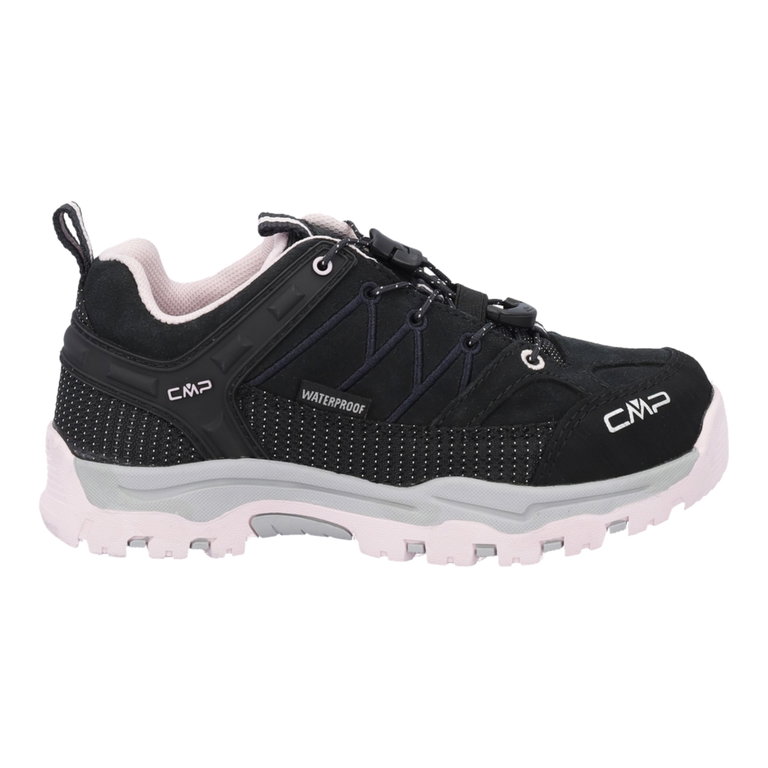 CMP Wanderschuhe Rigel Low WP (Veloursleder, wasserdicht) anthrazitgrau/pink Kinder