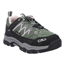 CMP Rigel Low WP Hiking Shoes (Suede, Waterproof) green/pink Kids