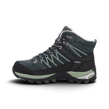 CMP Buty trekkingowe Rigel Mid WP (wodoodporne) ciemnozielone/różowe damskie