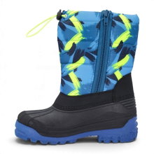 CMP Winter Boots Sneewy Snow Boot (Overshoe is waterproof) petrol blue/lime children
