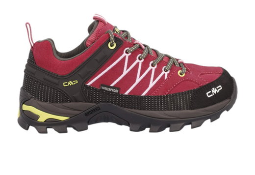 CMP Wanderschuhe Rigel Low WP (Trekking, wasserdicht) rot/schwarz Damen