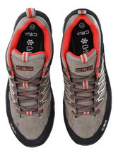 CMP Wanderschuhe Rigel Low WP (Trekking, wasserdicht) desertbeige/schwarz/rot Herren