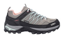CMP Wanderschuhe Rigel Low WP (Trekking, wasserdicht) desertgrau/hellblau Damen
