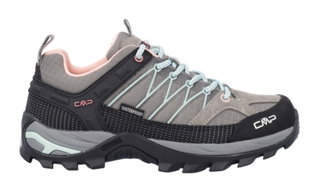 CMP Wanderschuhe Rigel Low WP (Trekking, wasserdicht) desertgrau/hellblau Damen