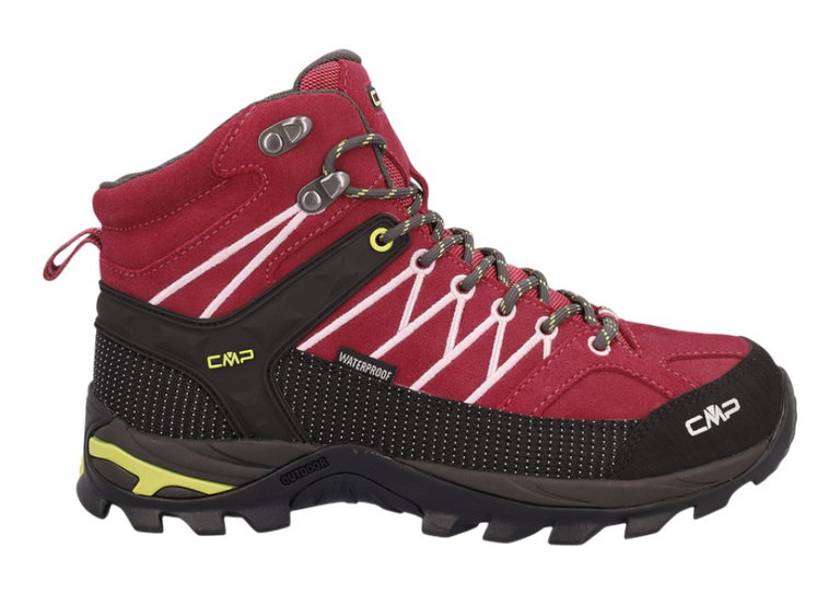 CMP Wanderschuhe Rigel Mid WP (Trekking, wasserdicht) rot/schwarz Damen