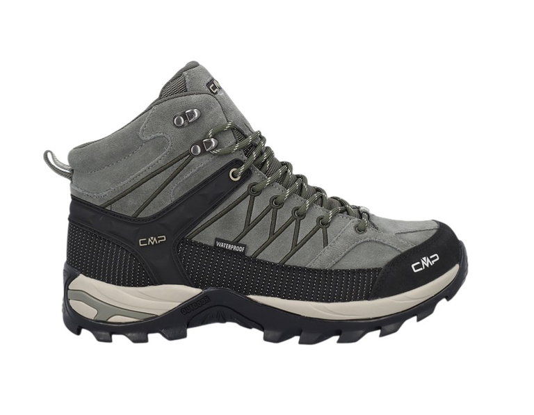 CMP Wanderschuhe Rigel Mid Trekking WP (wasserdicht) grau/schwarz/grün Herren
