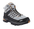 CMP Buty trekkingowe Rigel Mid WP (wodoodporne) perłowo-szare/pomarańczowe męskie