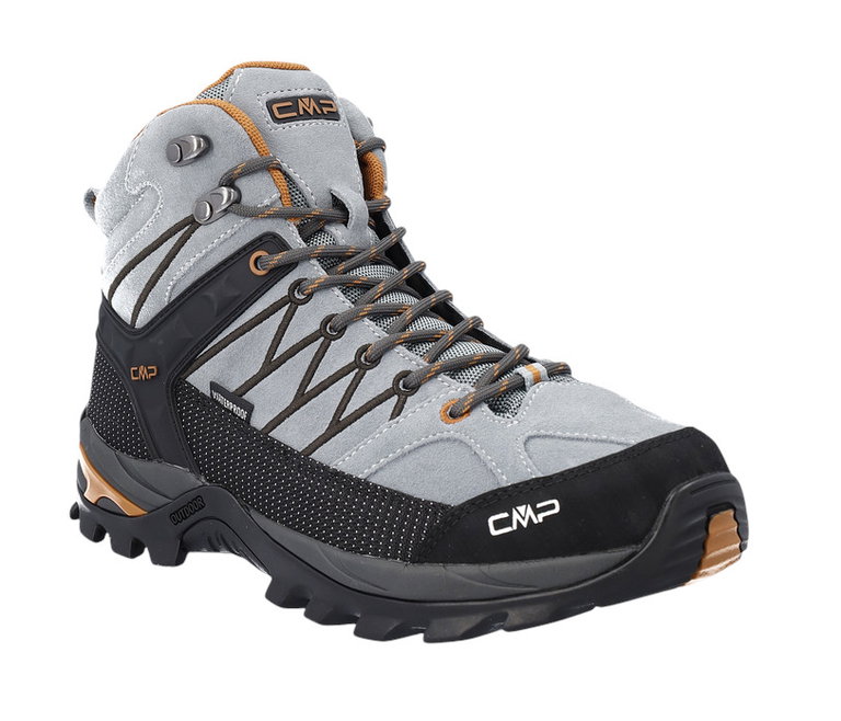 CMP Wanderschuhe Rigel Mid Trekking WP (wasserdicht) perlgrau/orange Herren