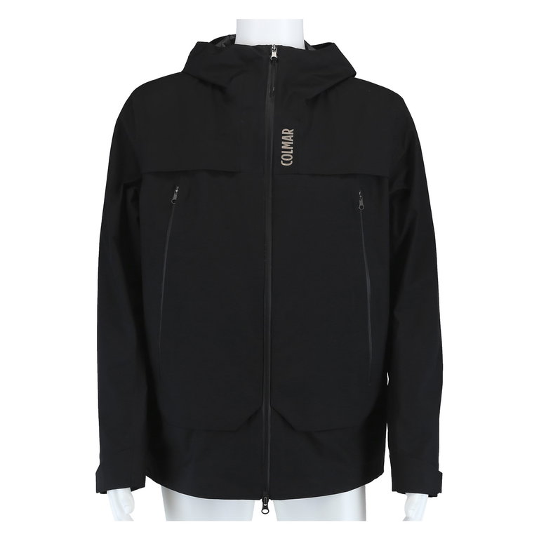 Colmar Softshell Jacket Performance with Hood (Micro-Ripstop, Waterproof) Black Men's