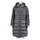 Colmar quilted coat in iridescent look with collar insert and fixed hood dark grey women