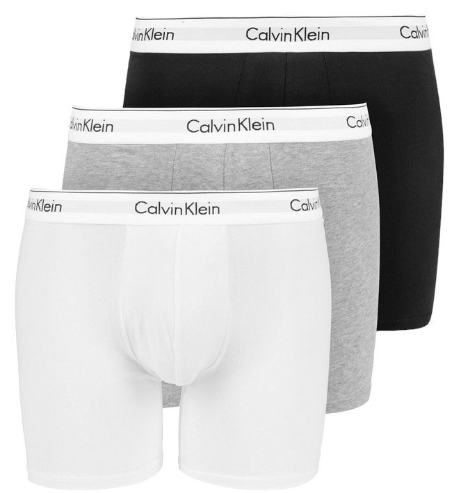 Calvin Klein Unterwäsche Boxershorts Brief Modern Cotton (Baumwolle) mehrfarbig schwarz/weiss/grau Herren - 3 Stück