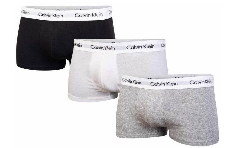 Calvin Klein Unterwäsche Boxershorts Low Rise Trunk (Baumwolle) mehrfarbig schwarz/weiss/grau Herren - 3 Stück