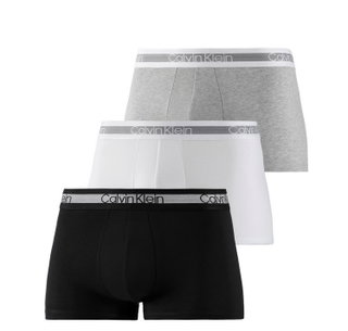 Calvin Klein Underwear Boxer Shorts Trunk (Cotton) Multicolour Black/White/Grey Men - 3 Pieces