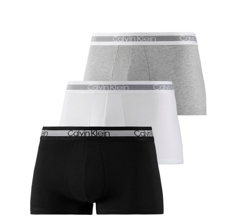 Calvin Klein Unterwäsche Boxershorts Trunk (Baumwolle) mehrfarbig schwarz/weiss/grau Herren - 3 Stück