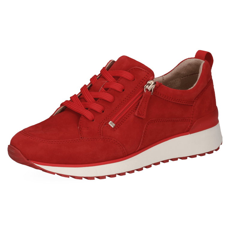Sneaker Caprice 23702 (skóra, z bocznym zamkiem błyskawicznym) czerwony damski