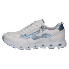 Caprice Sneaker 23730 (Leder, mit seitlichen Reissverschluss) weiss/silber Damen