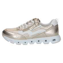Caprice Sneaker 23730 (Leder, mit seitlichen Reissverschluss) gold/weiss Damen