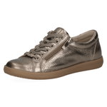 Sneaker Caprice 23757 (skóra, z bocznym zamkiem błyskawicznym) złoty/taupe damskie