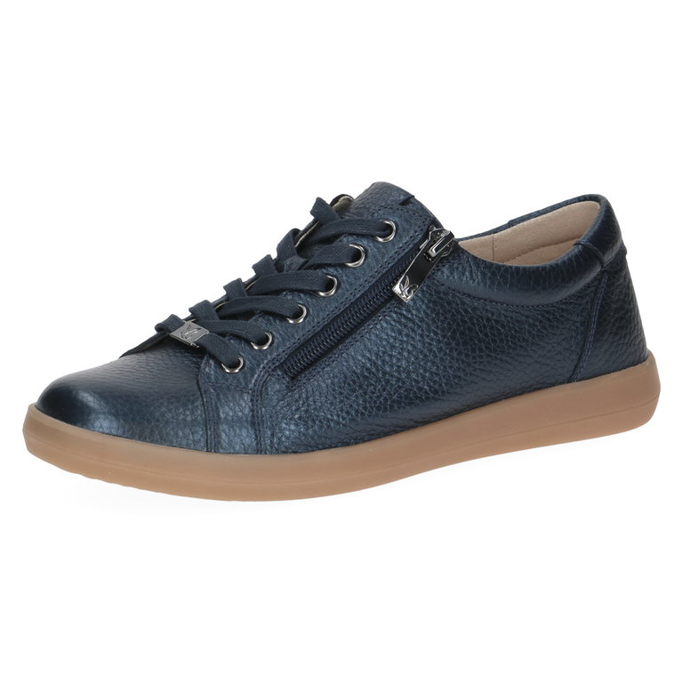 Sneaker Caprice 23757 (skóra, z bocznym zamkiem błyskawicznym) czarny damski