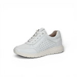Sneaker Caprice 23755 (skóra, z bocznym zamkiem błyskawicznym) biały damski