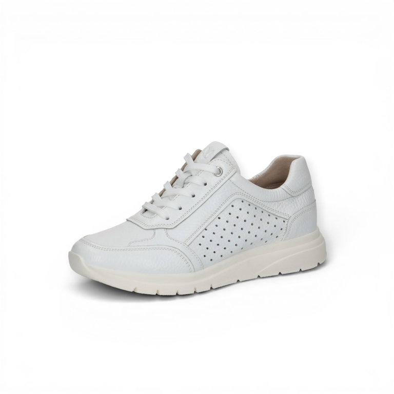 Caprice Sneaker 23755 (Leder, mit seitlichen Reissverschluss) weiss Damen
