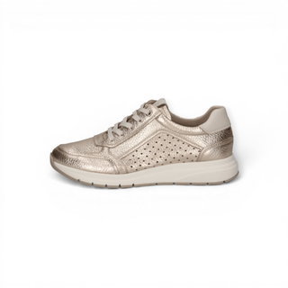 Caprice Sneaker 23755 (Leder, mit seitlichen Reissverschluss) gold Damen