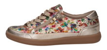 Caprice Sneaker 23759 (Leder, mit seitlichen Reissverschluss) gold/blume Damen