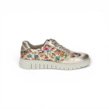 Caprice Sneaker 23761 (Leder, mit seitlichen Reissverschluss) blum/gold Damen