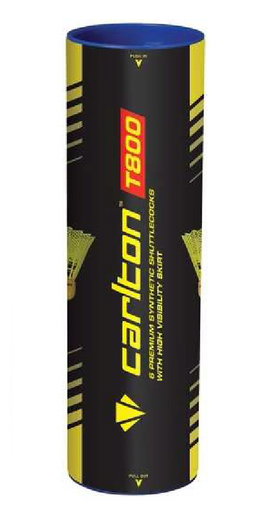 Carlton Badmintonbälle T800 Nylon (Federbälle) Dose gelb 6er