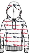 Champion Kapuzenpullover Logo Print weiss/schwarz/rot Damen
