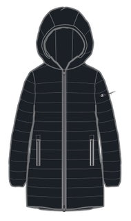 Champion Steppmantel (leichte gepolstert, Kapuze) schwarz Damen