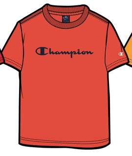 Champion Tshirt (Baumwolle) Big Logo Print feuerrot Jungen